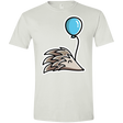 T-Shirts White / X-Small Kawaii Hedgehog with Balloon Men's Semi-Fitted Softstyle
