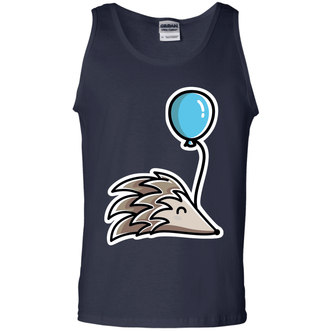 T-Shirts Navy / S Kawaii Hedgehog with Balloon Men's Tank Top
