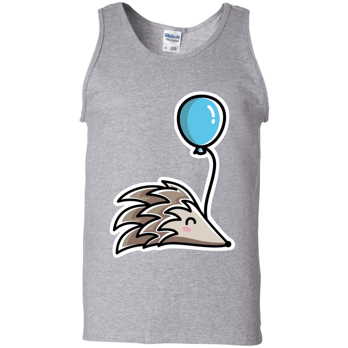 T-Shirts Sport Grey / S Kawaii Hedgehog with Balloon Men's Tank Top