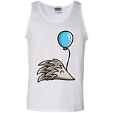 T-Shirts White / S Kawaii Hedgehog with Balloon Men's Tank Top