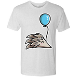 T-Shirts Heather White / S Kawaii Hedgehog with Balloon Men's Triblend T-Shirt