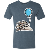 T-Shirts Indigo / S Kawaii Hedgehog with Balloon Men's Triblend T-Shirt