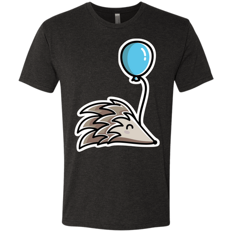 T-Shirts Vintage Black / S Kawaii Hedgehog with Balloon Men's Triblend T-Shirt