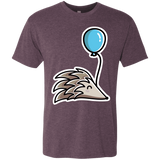 T-Shirts Vintage Purple / S Kawaii Hedgehog with Balloon Men's Triblend T-Shirt