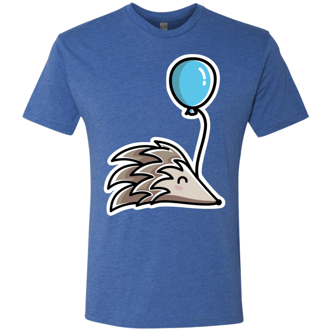 T-Shirts Vintage Royal / S Kawaii Hedgehog with Balloon Men's Triblend T-Shirt