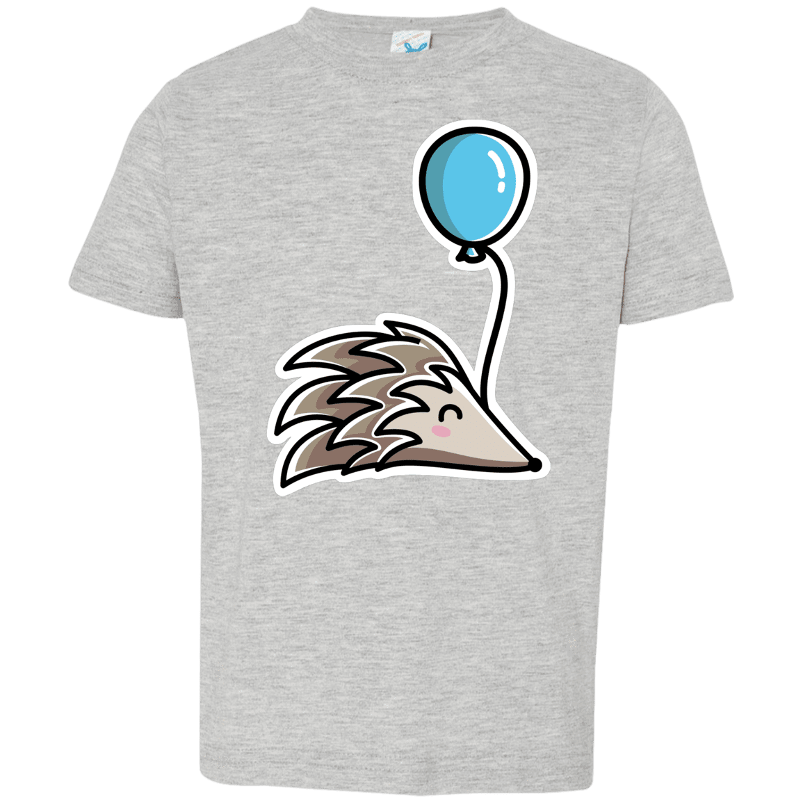 T-Shirts Heather Grey / 2T Kawaii Hedgehog with Balloon Toddler Premium T-Shirt