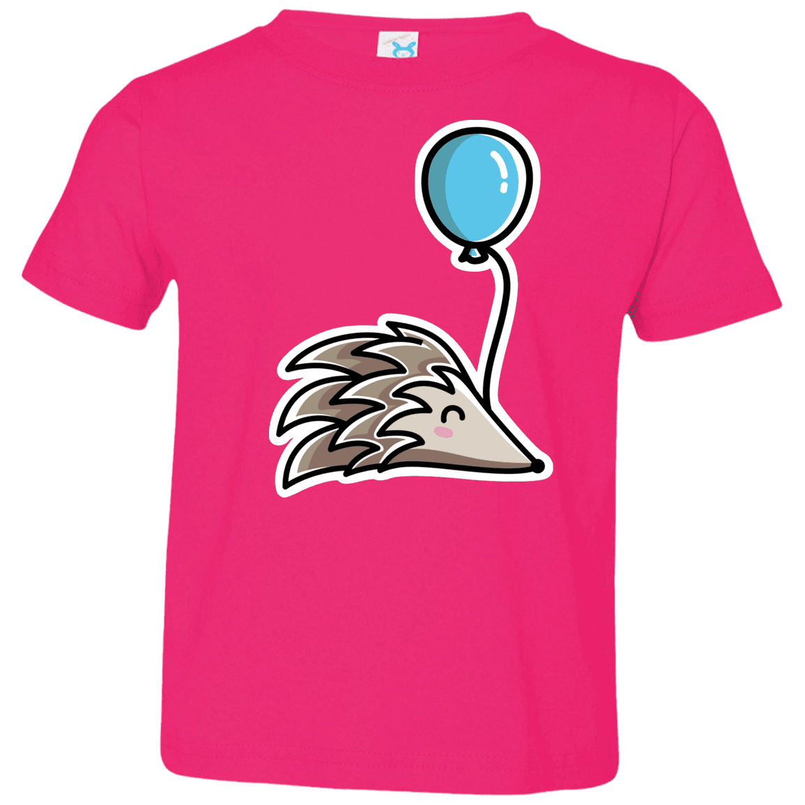 T-Shirts Hot Pink / 2T Kawaii Hedgehog with Balloon Toddler Premium T-Shirt