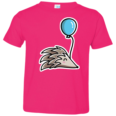 T-Shirts Hot Pink / 2T Kawaii Hedgehog with Balloon Toddler Premium T-Shirt