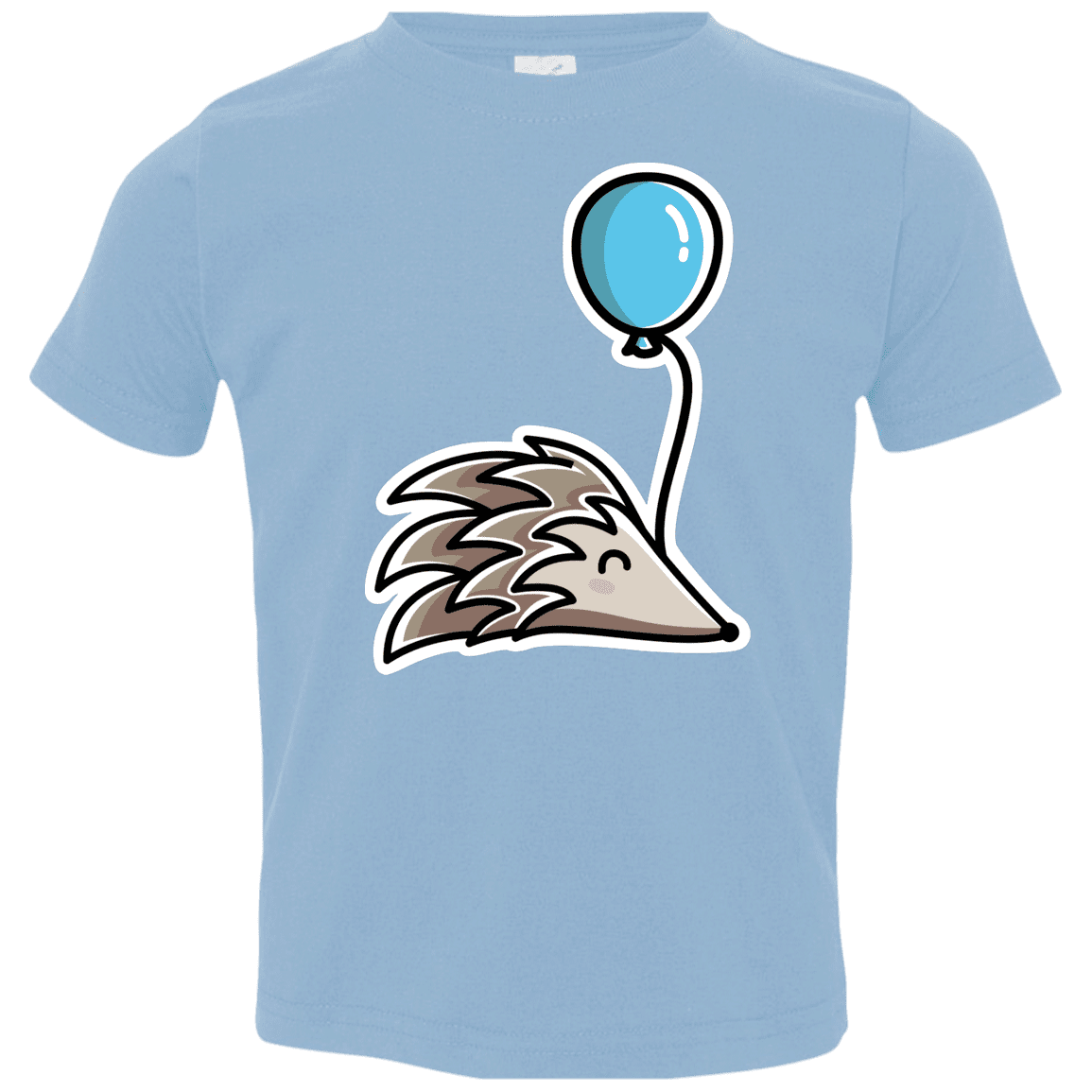 T-Shirts Light Blue / 2T Kawaii Hedgehog with Balloon Toddler Premium T-Shirt