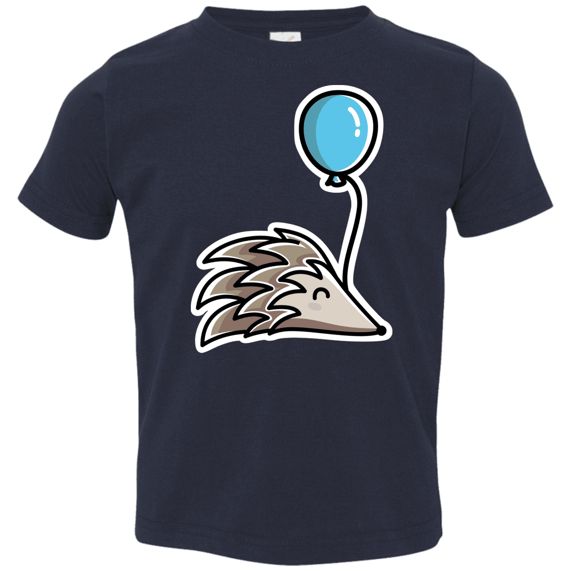 T-Shirts Navy / 2T Kawaii Hedgehog with Balloon Toddler Premium T-Shirt