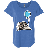 T-Shirts Vintage Royal / X-Small Kawaii Hedgehog with Balloon Triblend Dolman Sleeve