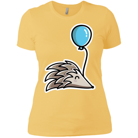 T-Shirts Banana Cream/ / X-Small Kawaii Hedgehog with Balloon Women's Premium T-Shirt