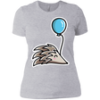 T-Shirts Heather Grey / X-Small Kawaii Hedgehog with Balloon Women's Premium T-Shirt