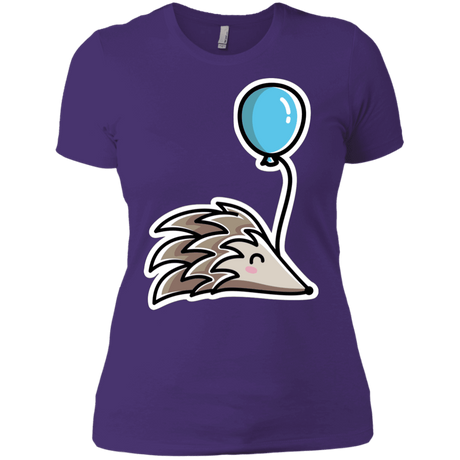 T-Shirts Purple Rush/ / X-Small Kawaii Hedgehog with Balloon Women's Premium T-Shirt