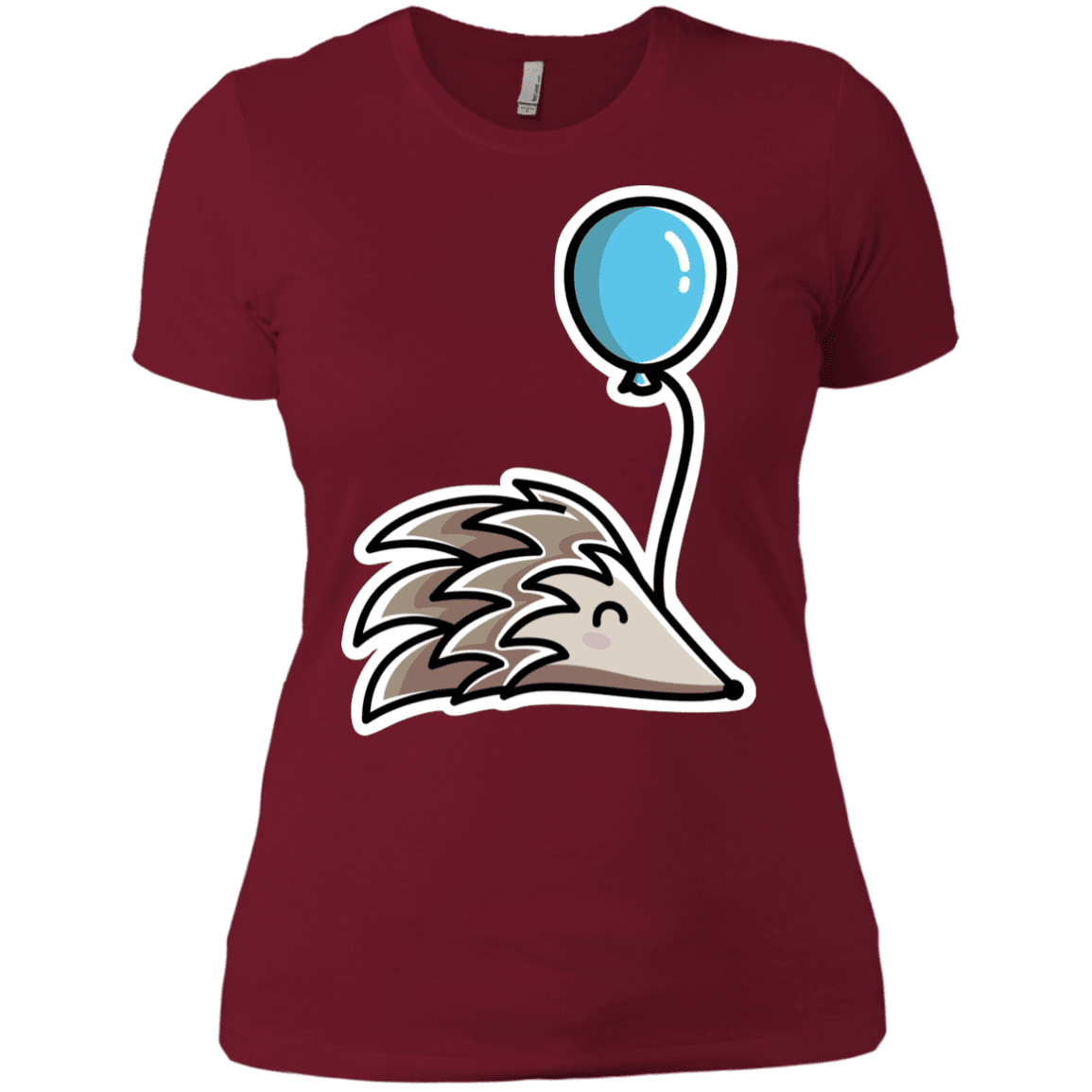 T-Shirts Scarlet / S Kawaii Hedgehog with Balloon Women's Premium T-Shirt