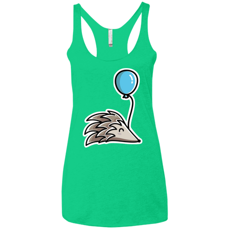 T-Shirts Envy / X-Small Kawaii Hedgehog with Balloon Women's Triblend Racerback Tank