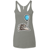 T-Shirts Venetian Grey / X-Small Kawaii Hedgehog with Balloon Women's Triblend Racerback Tank