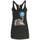 T-Shirts Vintage Black / X-Small Kawaii Hedgehog with Balloon Women's Triblend Racerback Tank