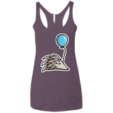 T-Shirts Vintage Purple / X-Small Kawaii Hedgehog with Balloon Women's Triblend Racerback Tank