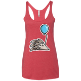 T-Shirts Vintage Red / X-Small Kawaii Hedgehog with Balloon Women's Triblend Racerback Tank