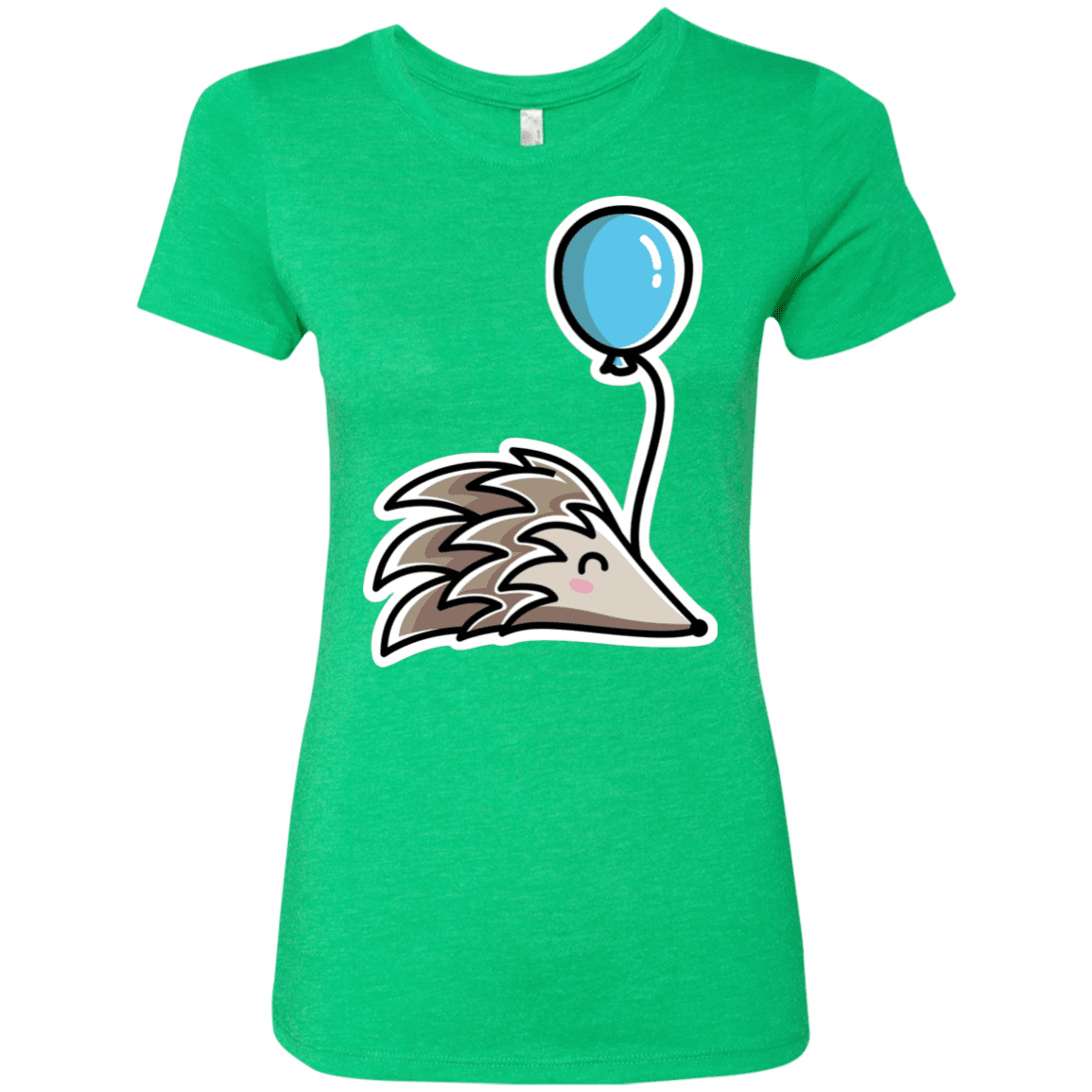 T-Shirts Envy / S Kawaii Hedgehog with Balloon Women's Triblend T-Shirt