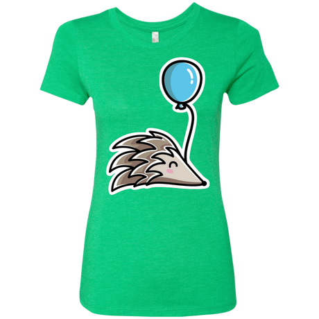 T-Shirts Envy / S Kawaii Hedgehog with Balloon Women's Triblend T-Shirt