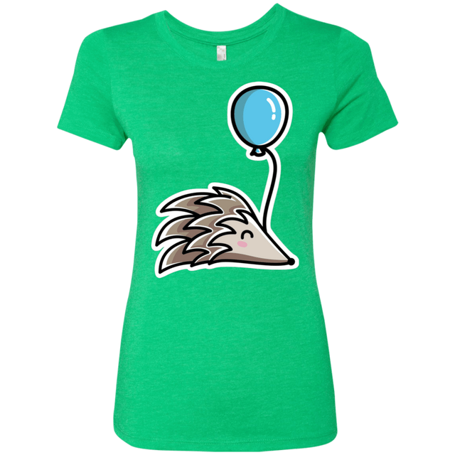 T-Shirts Envy / S Kawaii Hedgehog with Balloon Women's Triblend T-Shirt
