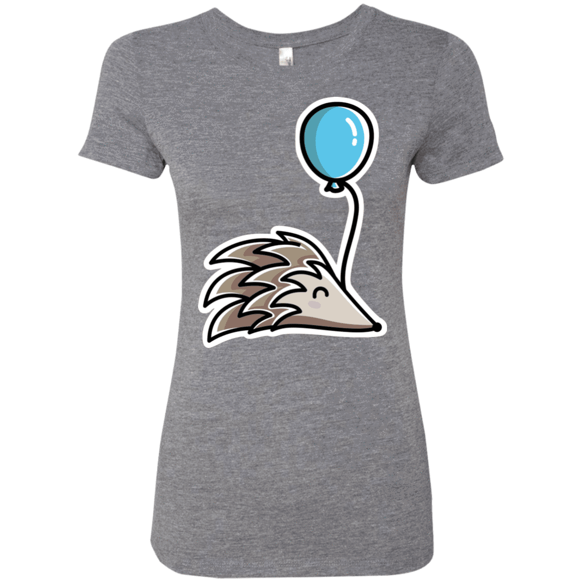 T-Shirts Premium Heather / S Kawaii Hedgehog with Balloon Women's Triblend T-Shirt