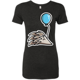 T-Shirts Vintage Black / S Kawaii Hedgehog with Balloon Women's Triblend T-Shirt