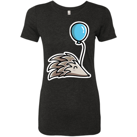 T-Shirts Vintage Black / S Kawaii Hedgehog with Balloon Women's Triblend T-Shirt