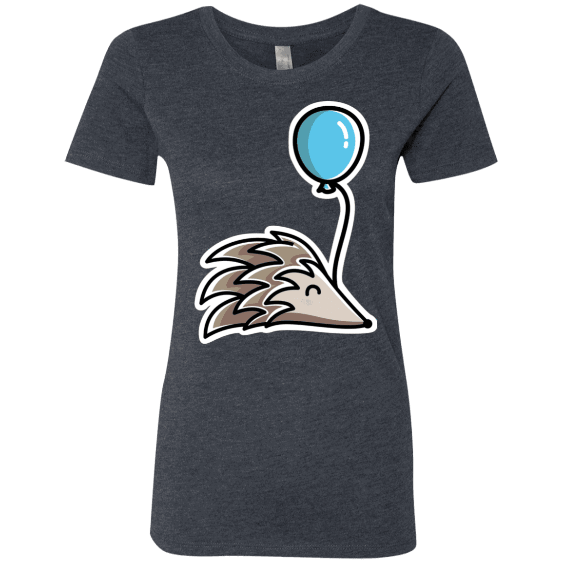 T-Shirts Vintage Navy / S Kawaii Hedgehog with Balloon Women's Triblend T-Shirt