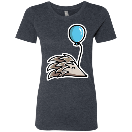 T-Shirts Vintage Navy / S Kawaii Hedgehog with Balloon Women's Triblend T-Shirt