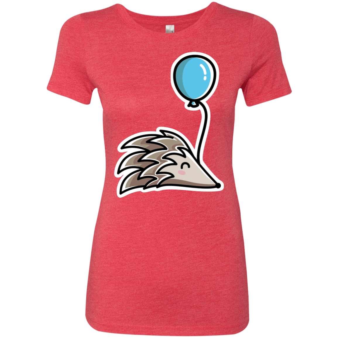 T-Shirts Vintage Red / S Kawaii Hedgehog with Balloon Women's Triblend T-Shirt