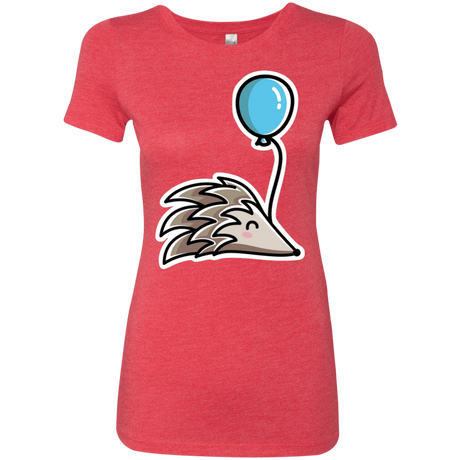 T-Shirts Vintage Red / S Kawaii Hedgehog with Balloon Women's Triblend T-Shirt