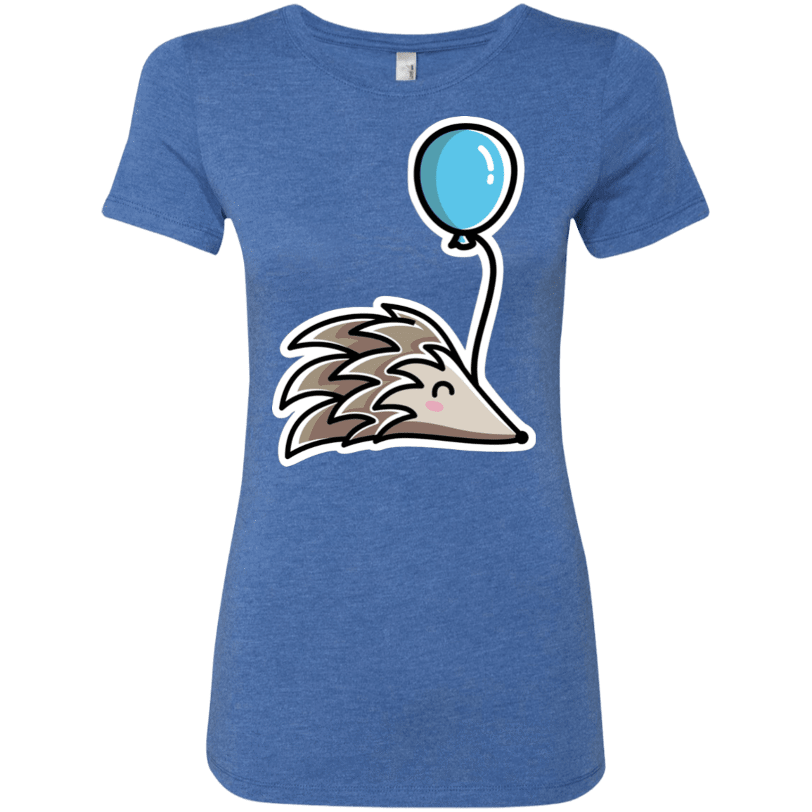 T-Shirts Vintage Royal / S Kawaii Hedgehog with Balloon Women's Triblend T-Shirt