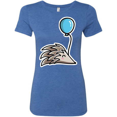 T-Shirts Vintage Royal / S Kawaii Hedgehog with Balloon Women's Triblend T-Shirt