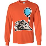 T-Shirts Orange / YS Kawaii Hedgehog with Balloon Youth Long Sleeve T-Shirt