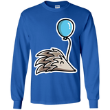 T-Shirts Royal / YS Kawaii Hedgehog with Balloon Youth Long Sleeve T-Shirt