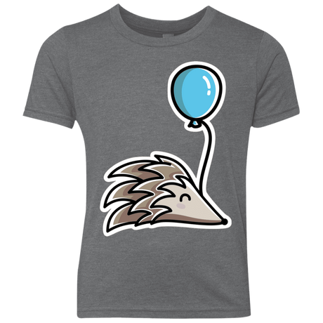 T-Shirts Premium Heather / YXS Kawaii Hedgehog with Balloon Youth Triblend T-Shirt