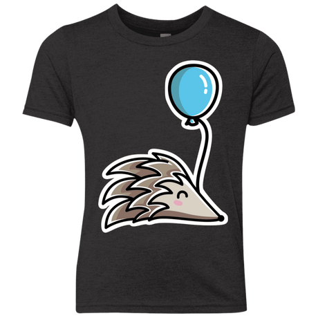 T-Shirts Vintage Black / YXS Kawaii Hedgehog with Balloon Youth Triblend T-Shirt