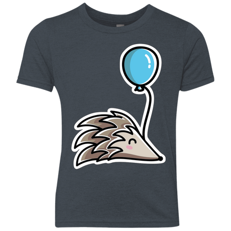 T-Shirts Vintage Navy / YXS Kawaii Hedgehog with Balloon Youth Triblend T-Shirt