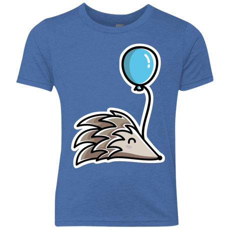 T-Shirts Vintage Royal / YXS Kawaii Hedgehog with Balloon Youth Triblend T-Shirt