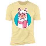 T-Shirts Banana Cream / S Kawaii Hipster Llama Men's Premium T-Shirt