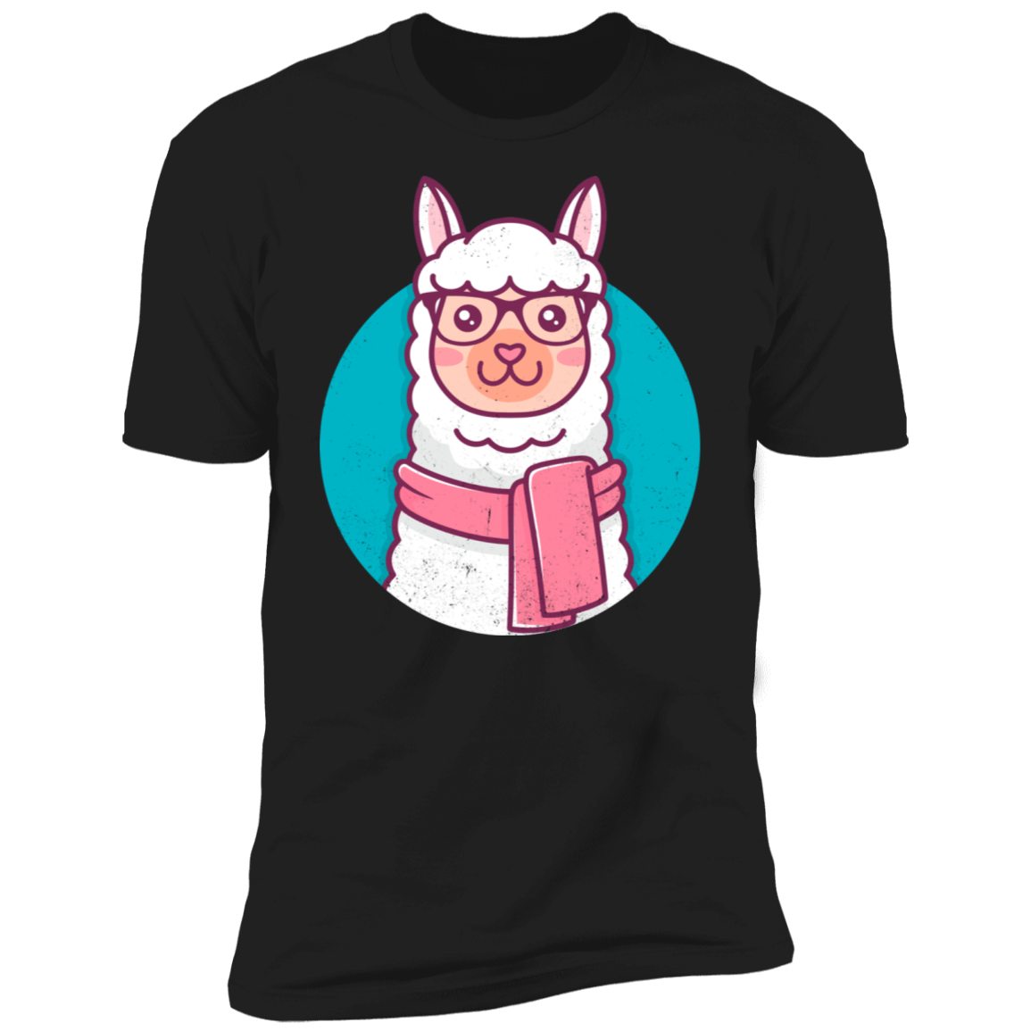 T-Shirts Black / S Kawaii Hipster Llama Men's Premium T-Shirt