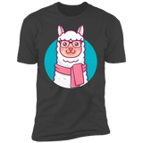 T-Shirts Heavy Metal / S Kawaii Hipster Llama Men's Premium T-Shirt