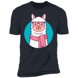 T-Shirts Indigo / S Kawaii Hipster Llama Men's Premium T-Shirt