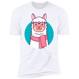 T-Shirts White / S Kawaii Hipster Llama Men's Premium T-Shirt