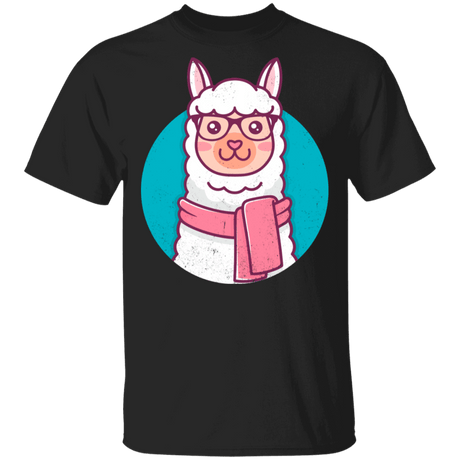 T-Shirts Black / S Kawaii Hipster Llama T-Shirt