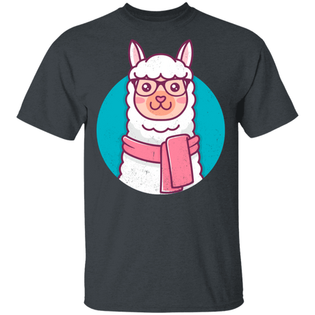 T-Shirts Dark Heather / S Kawaii Hipster Llama T-Shirt