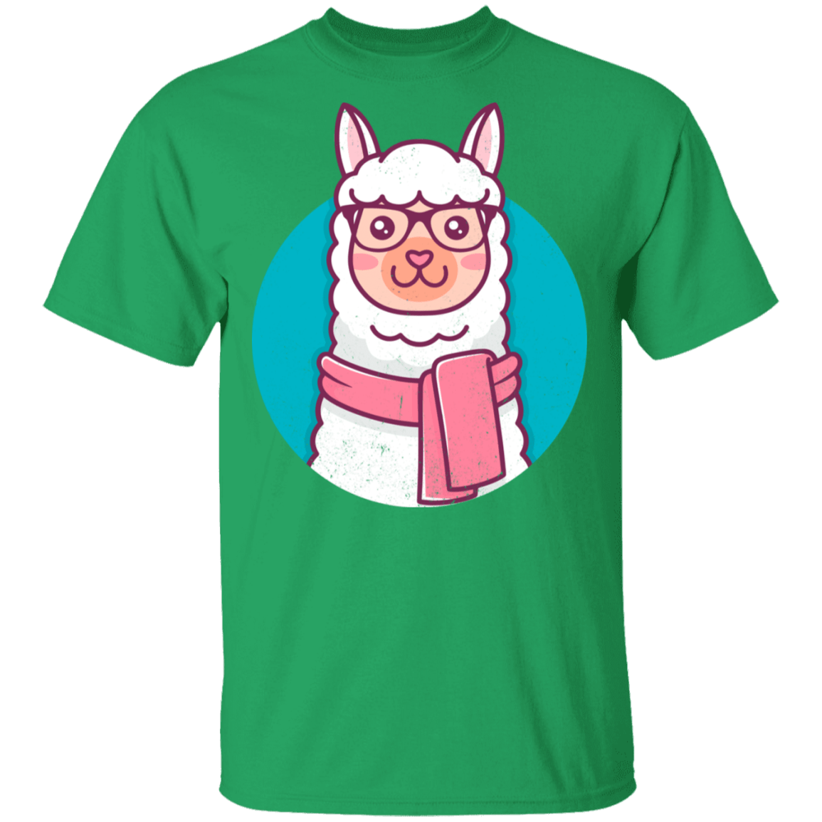 T-Shirts Irish Green / S Kawaii Hipster Llama T-Shirt